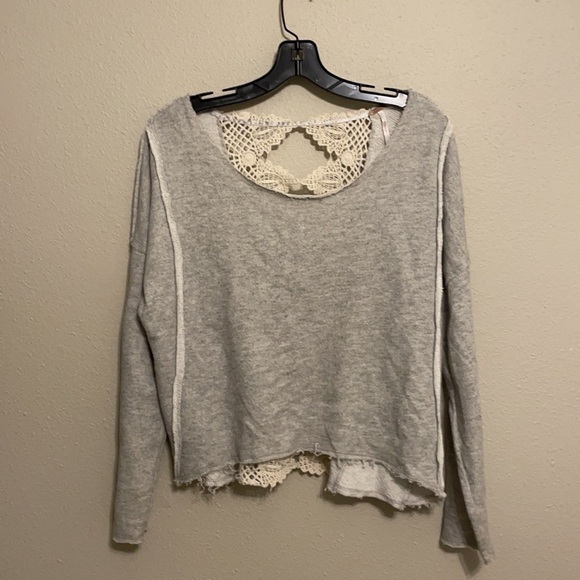 Free People Victoria Lace Crochet Back Pullover - Picture 10 of 11